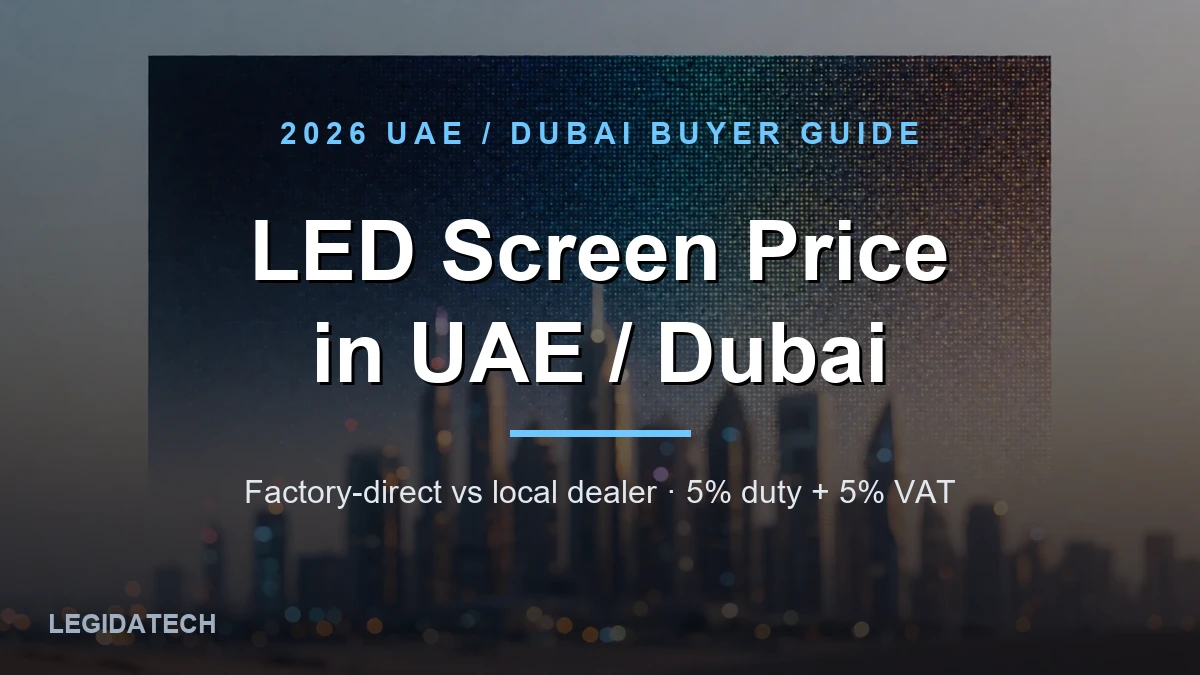 LED screen price in UAE and Dubai 2026 buyer guide cover