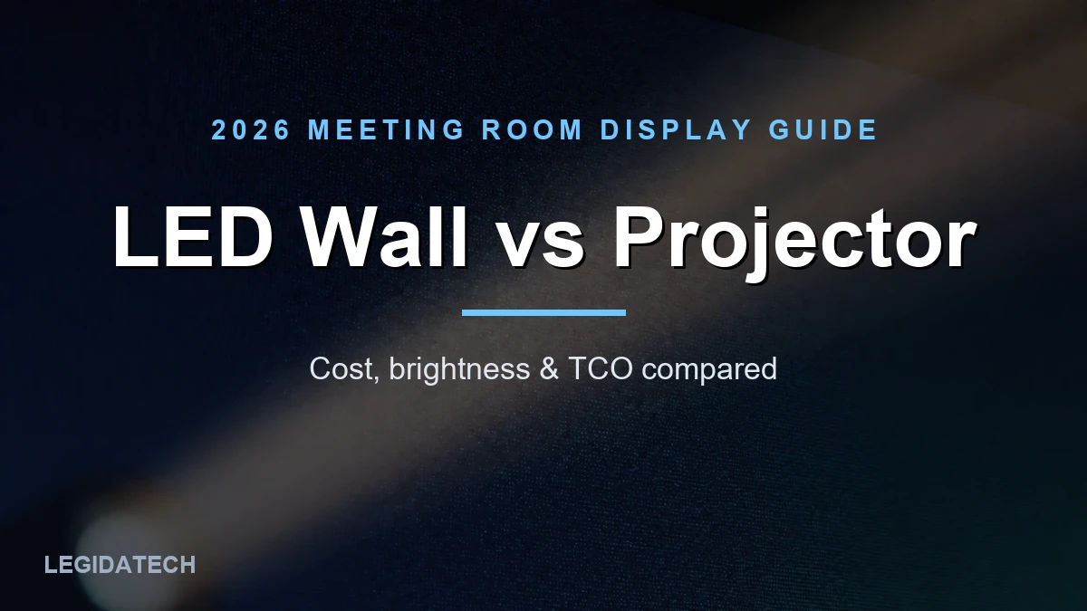 Cover: LED Wall vs Projector — cost, brightness and TCO compared, 2026 guide