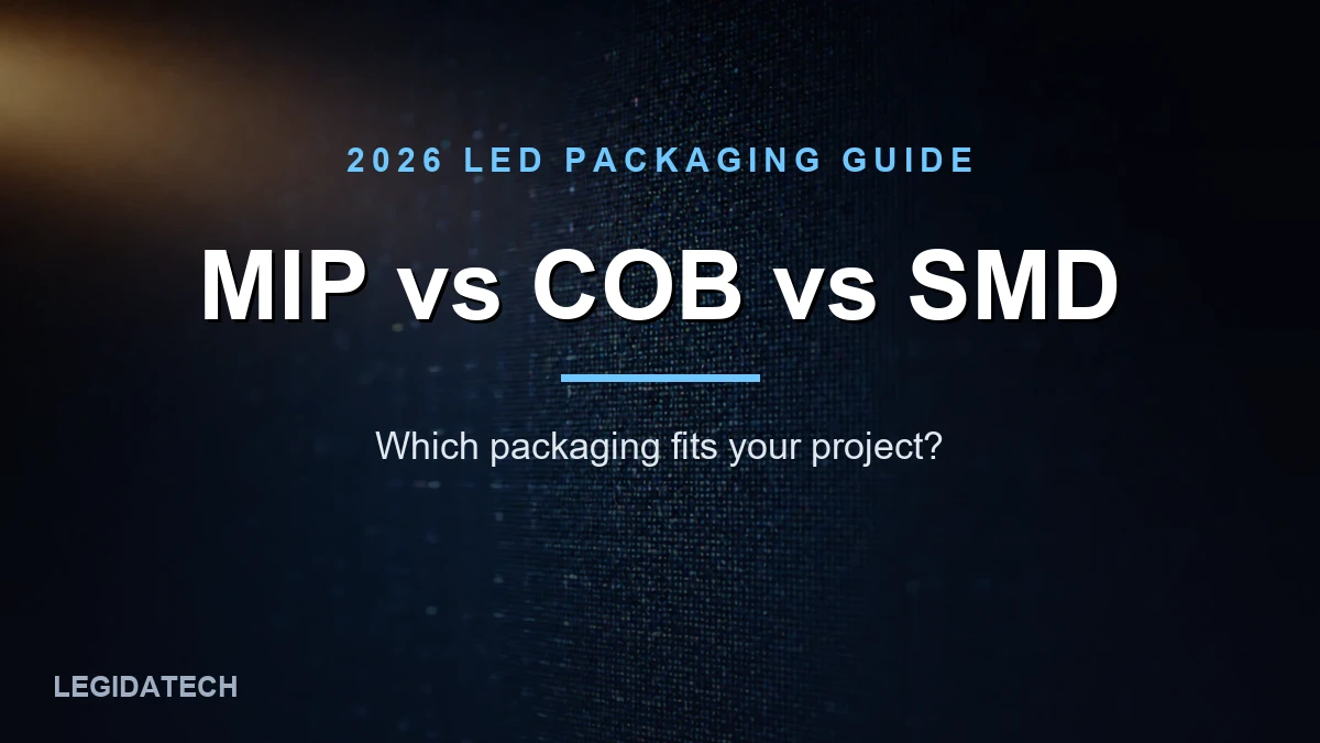 Cover: MIP vs COB vs SMD — which LED packaging fits your project, 2026 guide