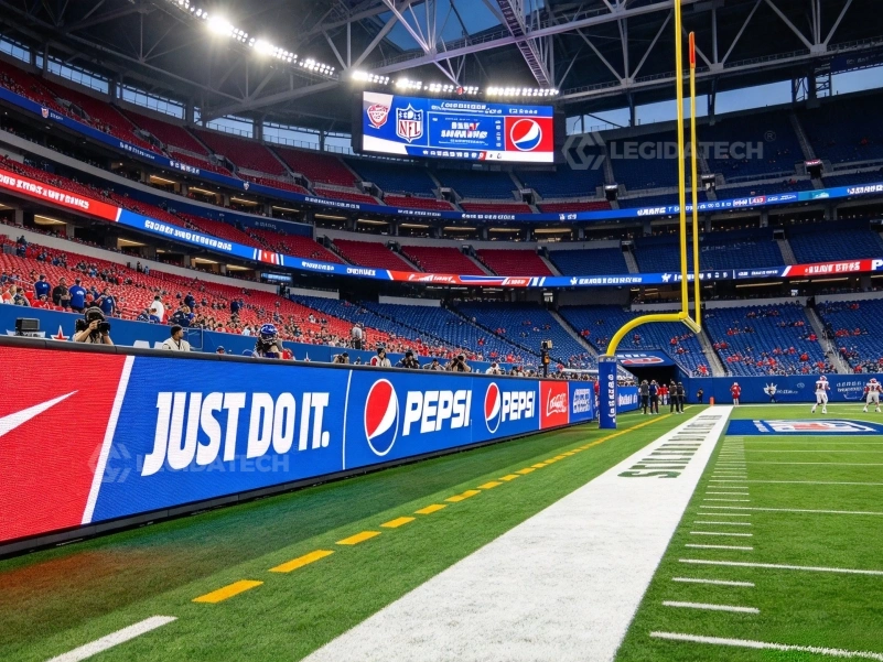 Rugby stadium perimeter LED advertising with ST1440 screens