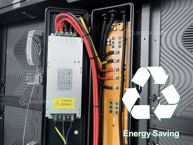 Common cathode power supply inside the ST1440 cabinet — over 30% less power