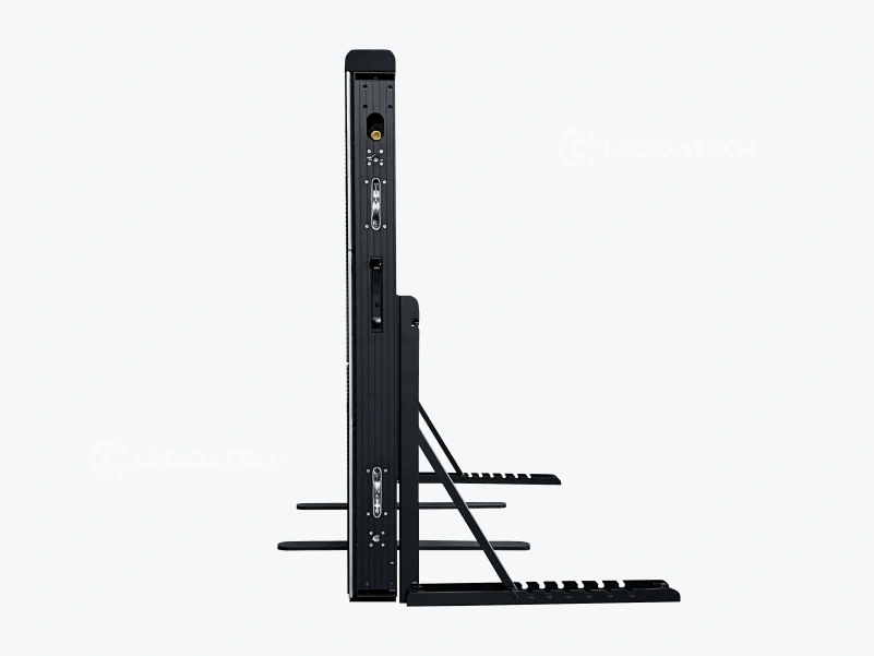 ST1440 steel ground supporter and locking buckles holding the screen steady