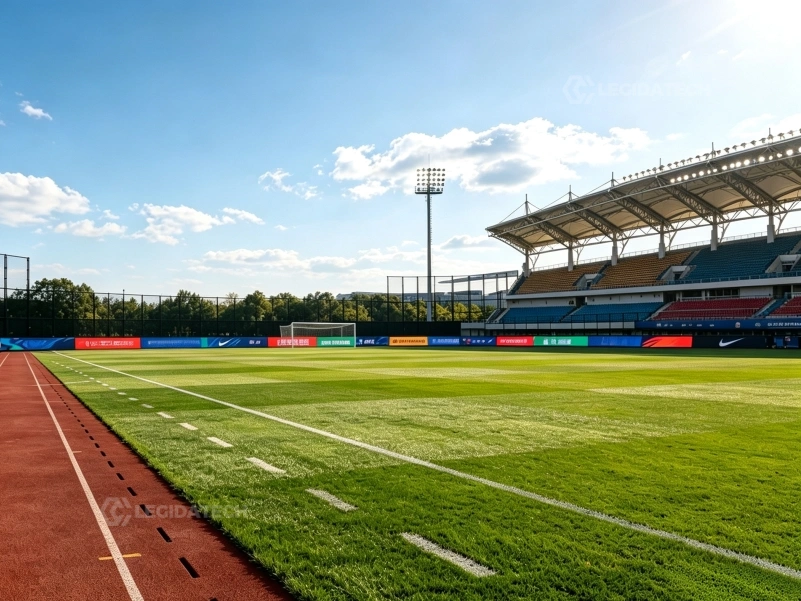 Football stadium perimeter LED advertising with ST960 screens