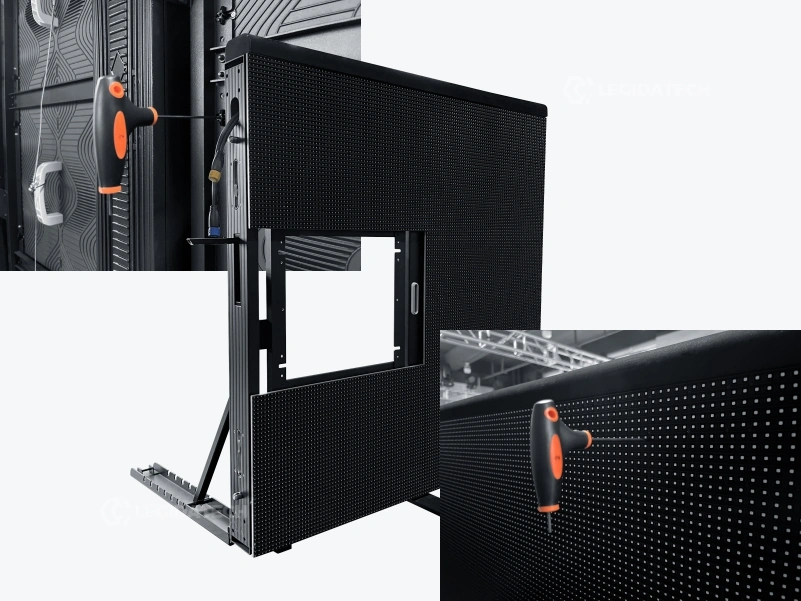 ST960 front and rear module service — module released on its safety wire