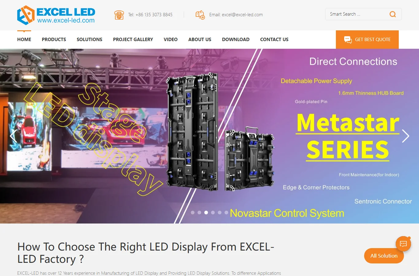 Excel LED official website — rental and fixed LED screen manufacturer