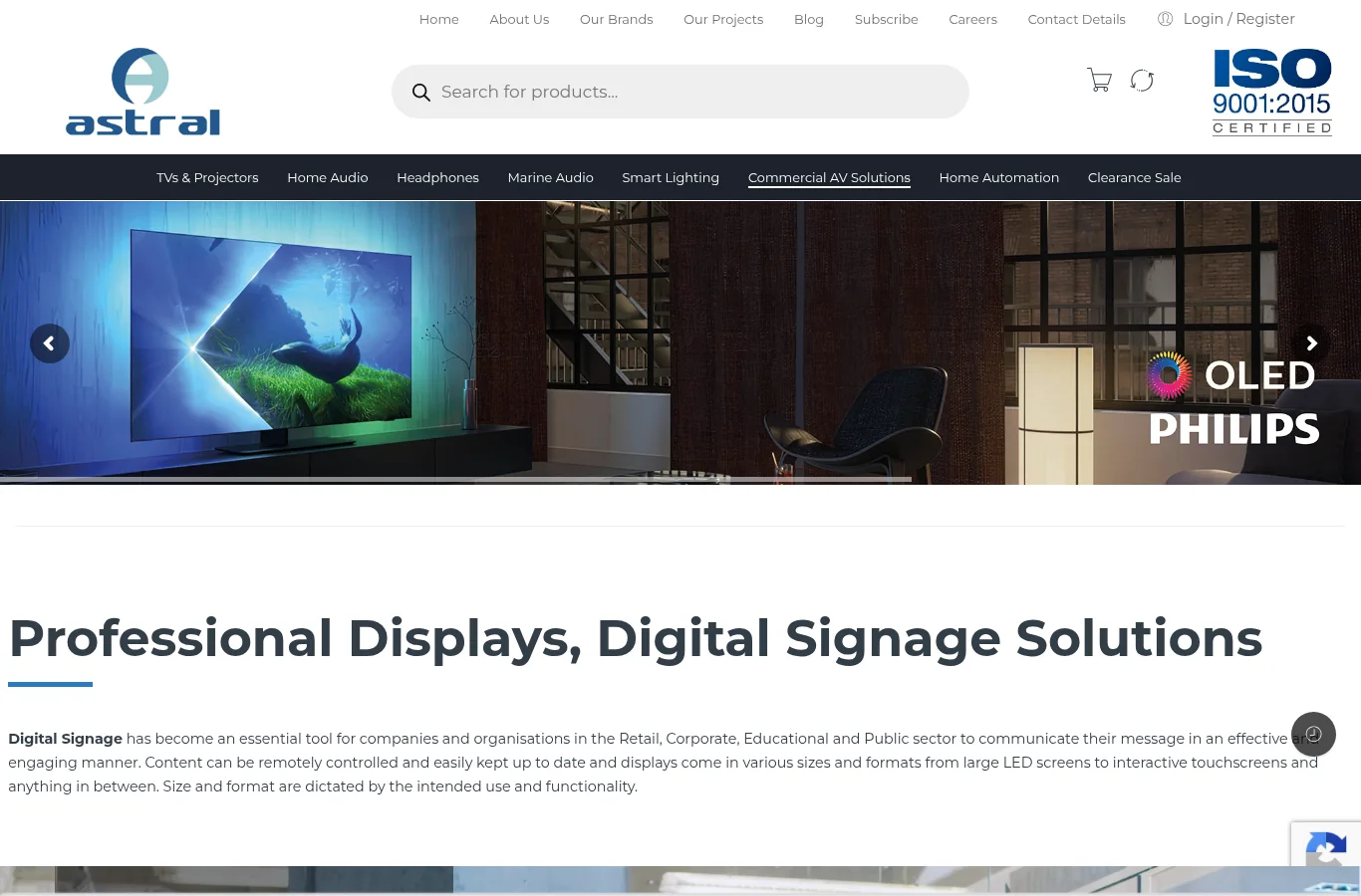 Astral Enterprises official website — professional displays and digital signage in Malta