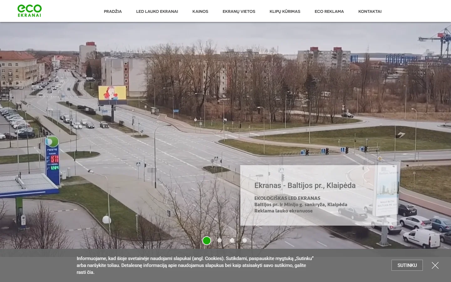 EcoEkranai outdoor LED screens official website