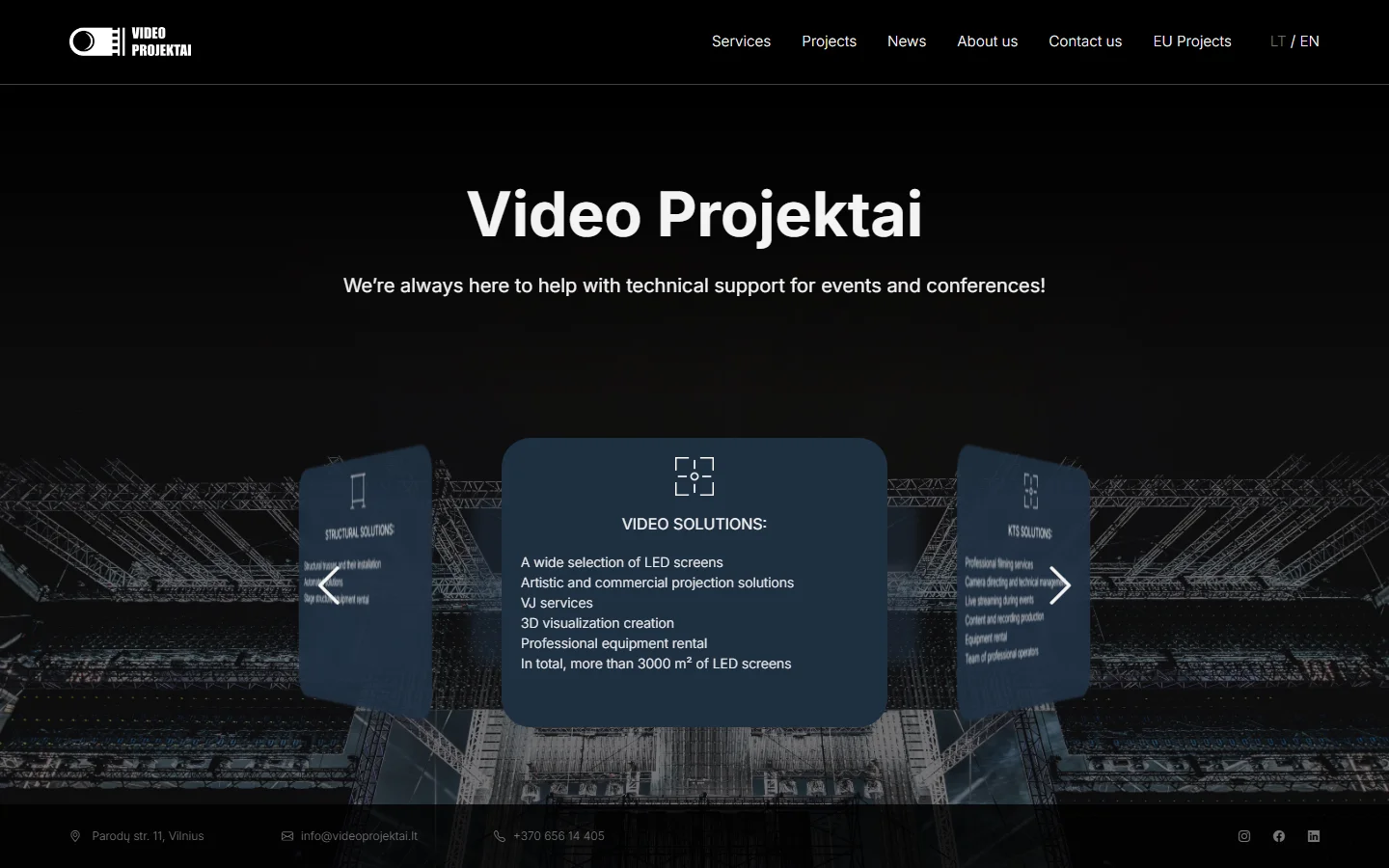 Videoprojektai official website