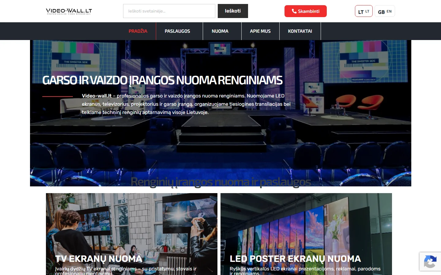 Video Wall LED poster rental official website