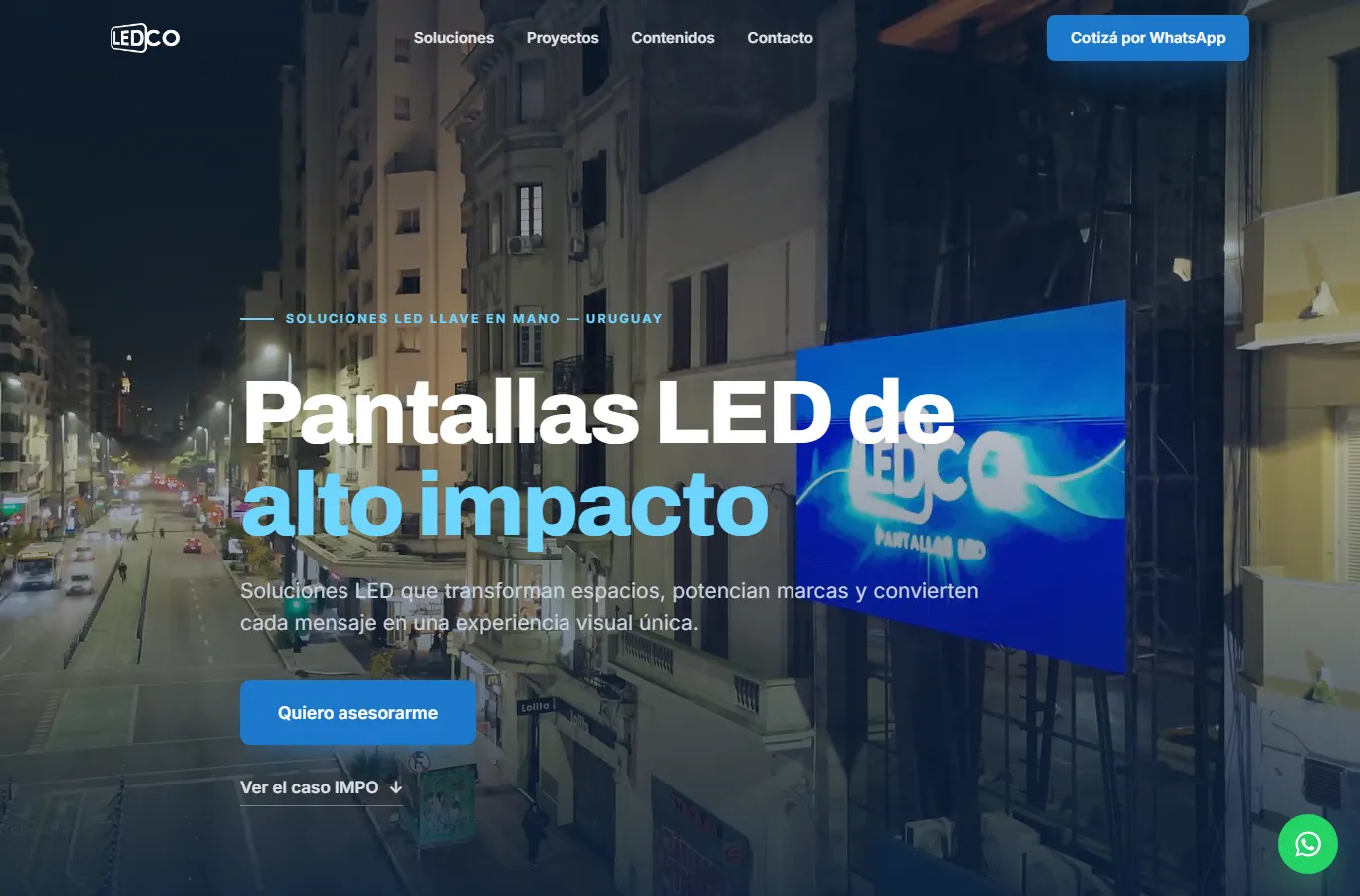 LEDCO Uruguay official website — pantallas LED de alto impacto