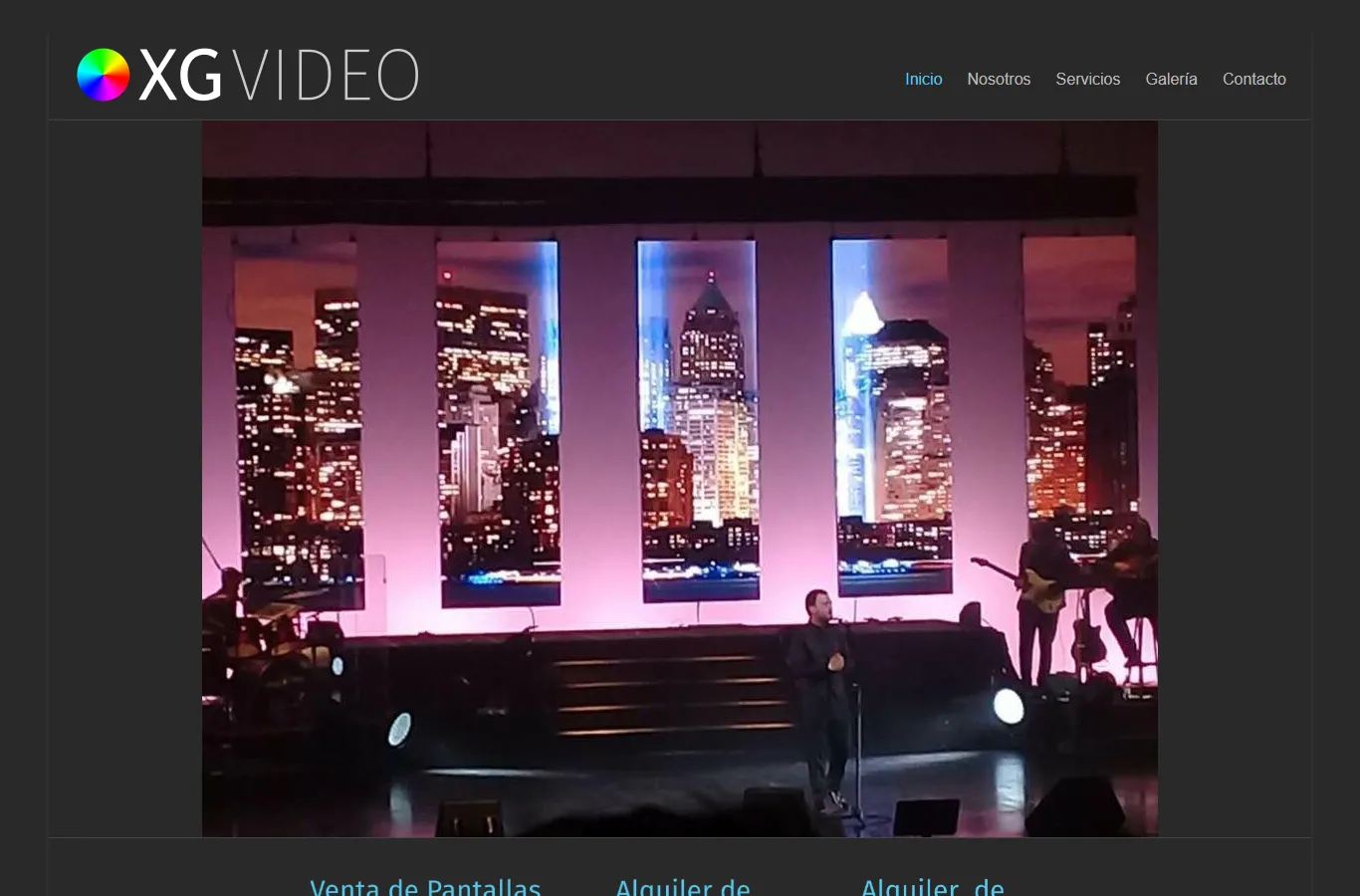 XG Video official website — alquiler y venta de pantallas LED