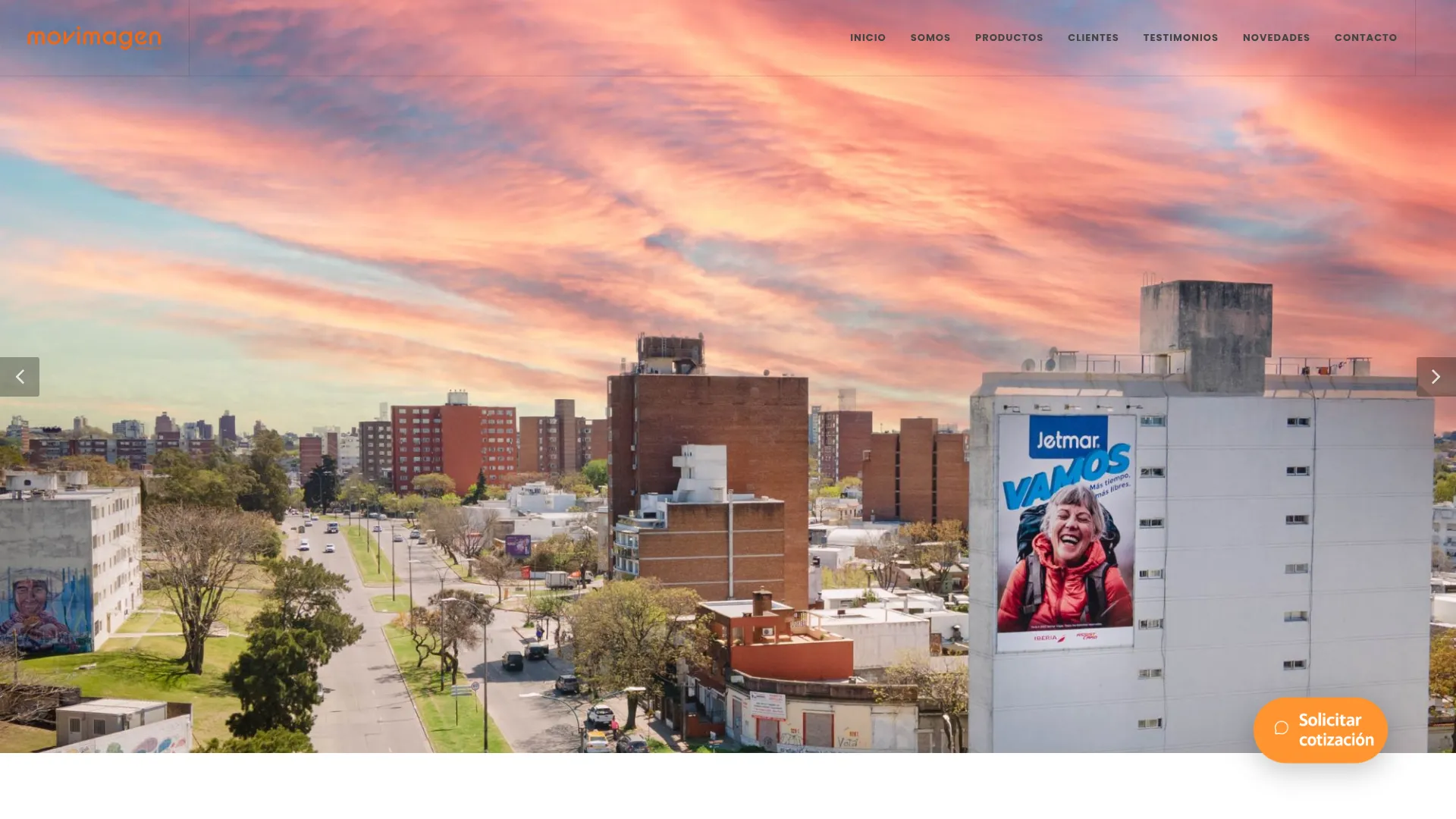 Movimagen official website — publicidad en via publica