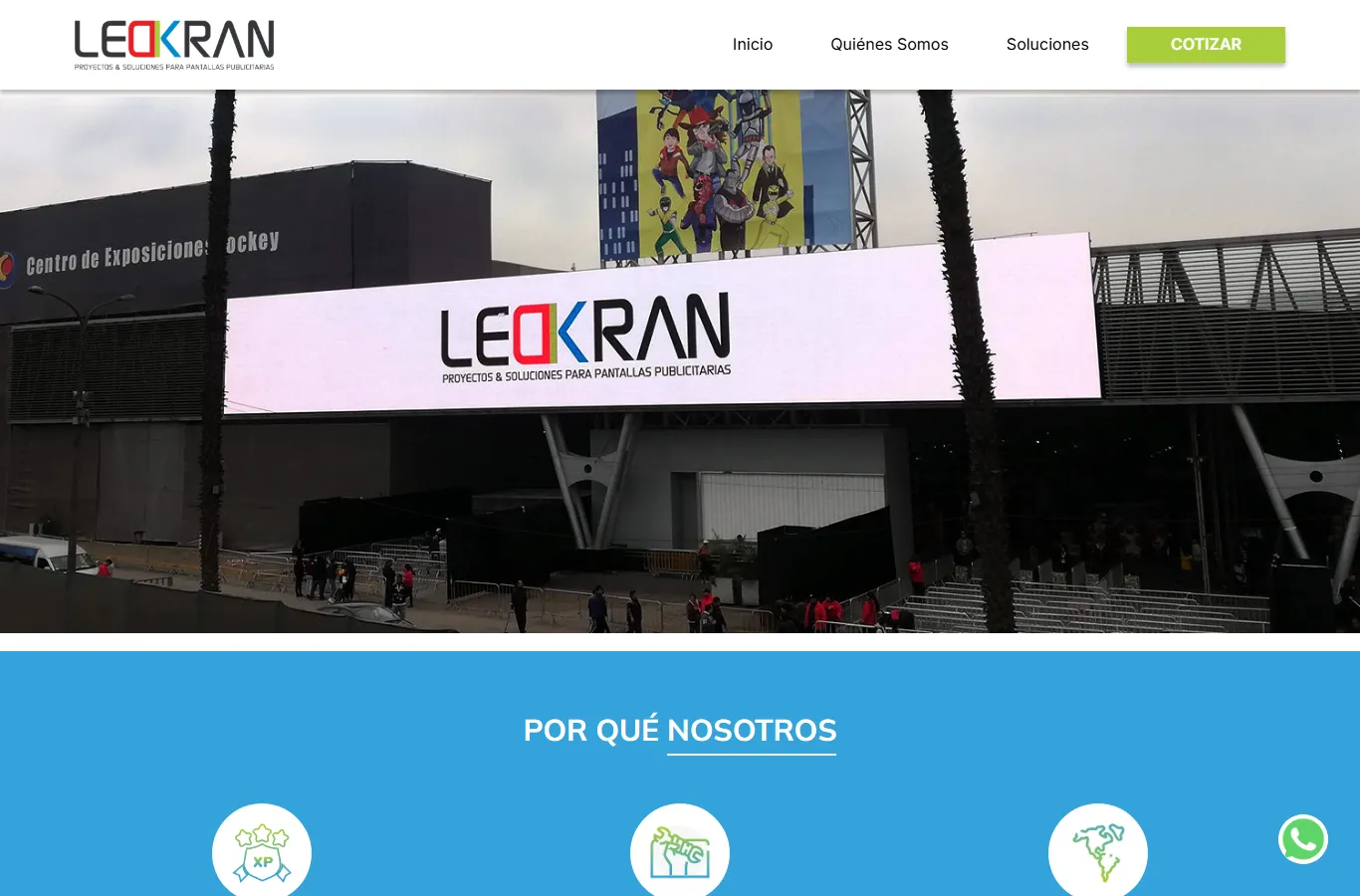 Ledkran official website — proyectos y soluciones para pantallas publicitarias