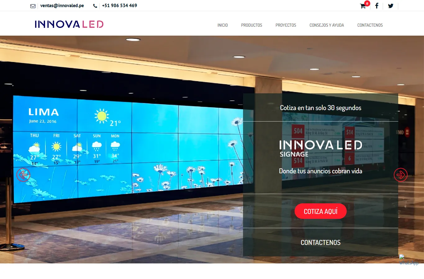 Innovaled signage official website — video walls and electronic billboards