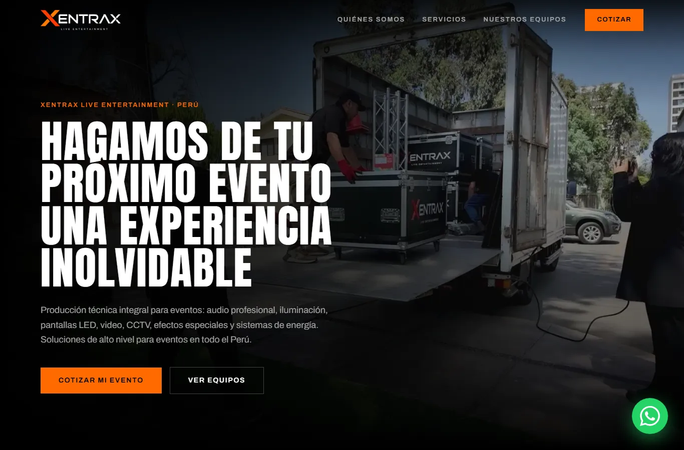 Xentrax Live Entertainment official website — alquiler de pantallas LED en Lima