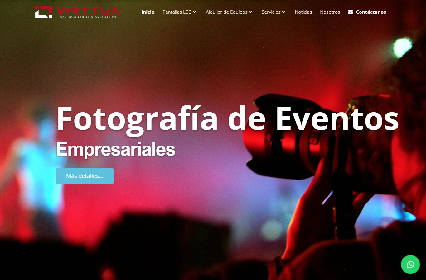 Virttua official website — alquiler de equipos audiovisuales en Lima