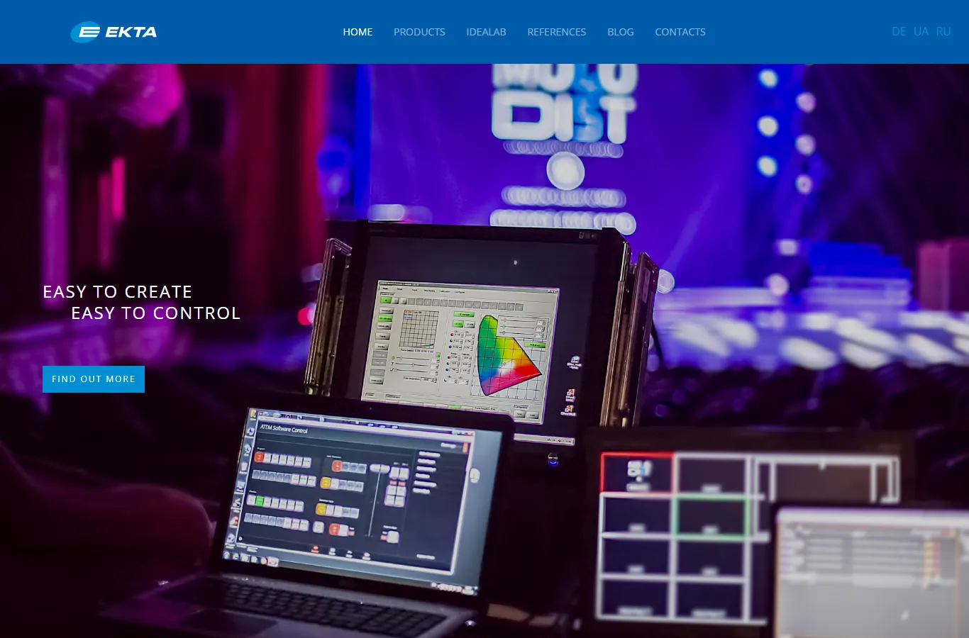 EKTA official website — Ukrainian LED screens, floors and controllers since 1992