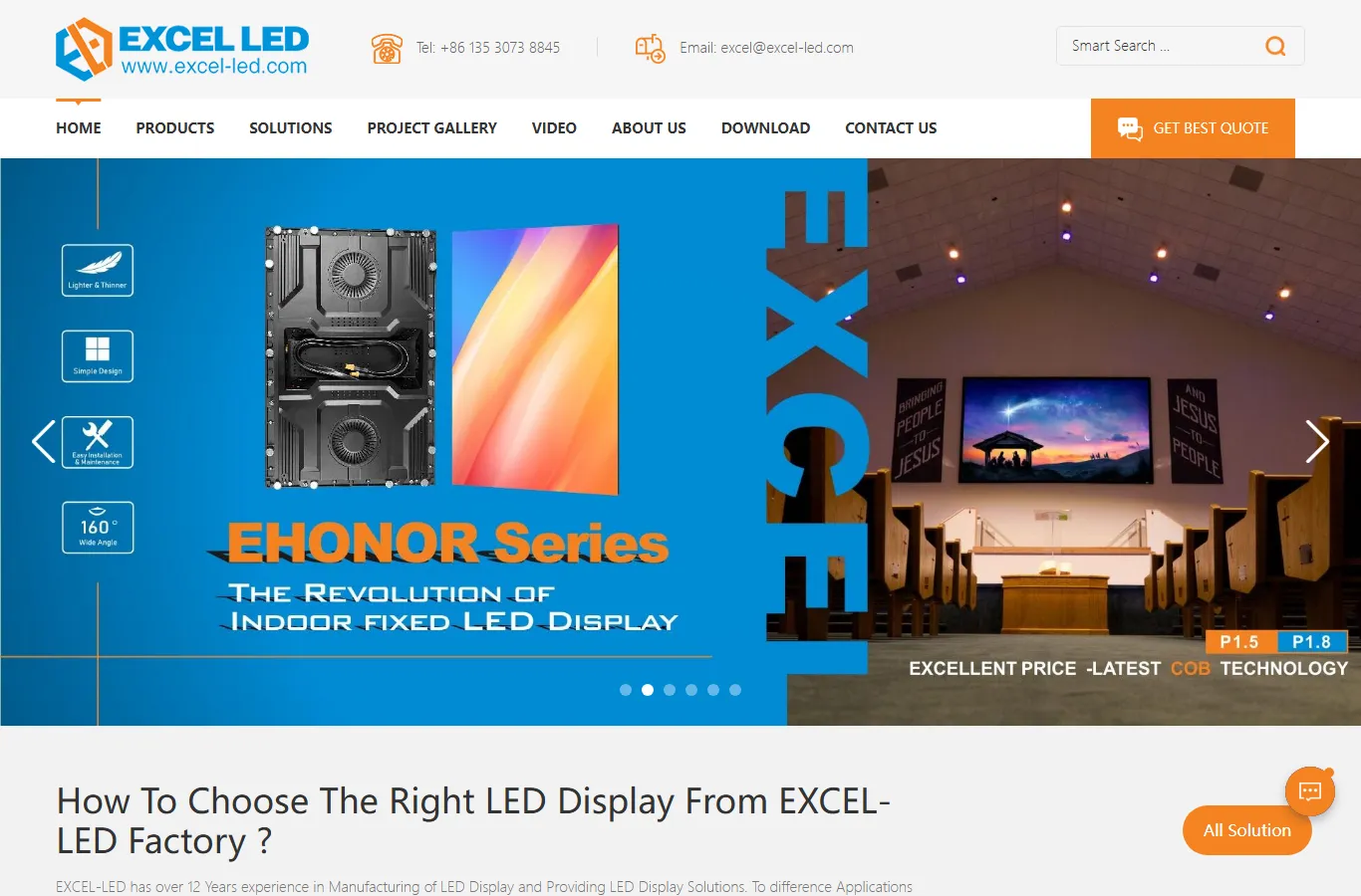 Excel LED official website — LED video wall and screen manufacturer