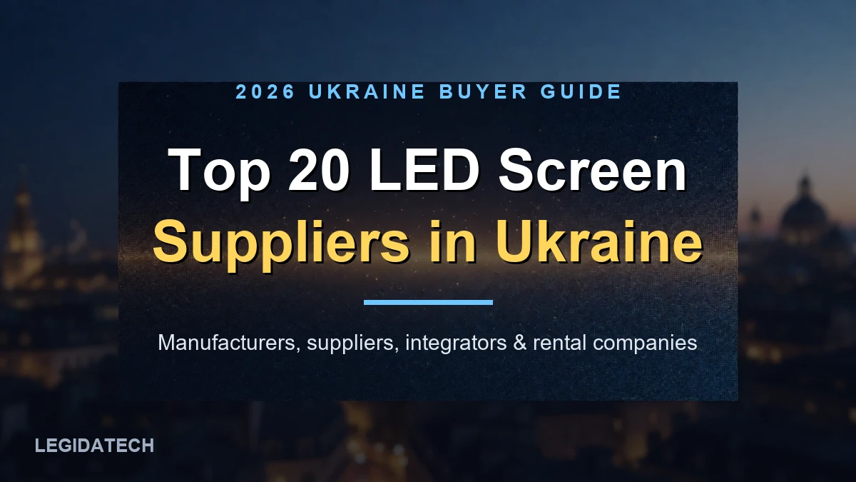Top 20 LED screen suppliers in Ukraine 2026 - ranking cover, ledscreenfactory.com