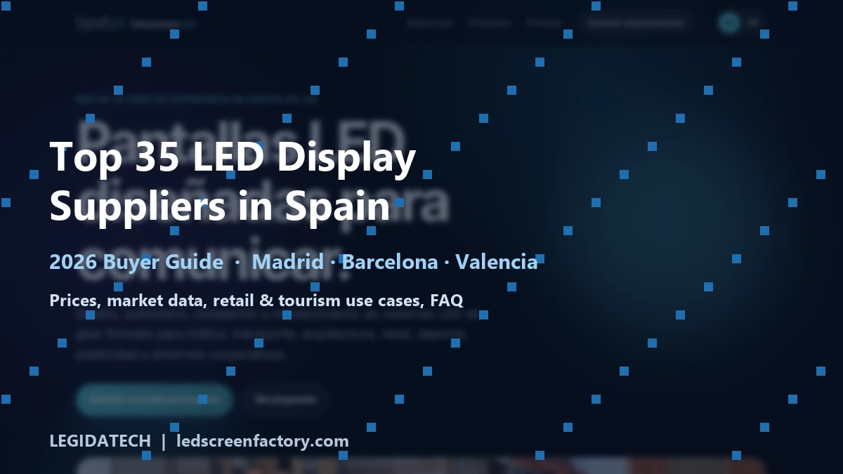 Top 35 LED Display Suppliers in Spain 2026 cover